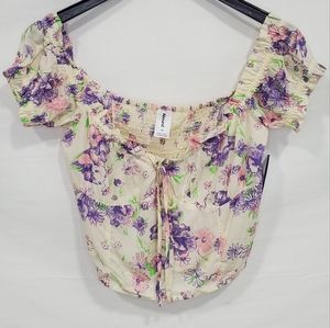Abound Floral Print Crop Top